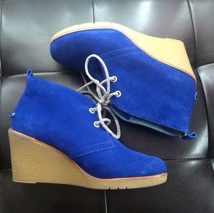 Sperry Top-Sider Cobalt Blue Genuine Suede Booties